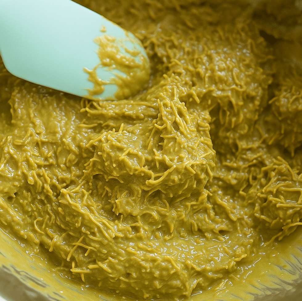 Process of making Dubai chocolate bar.