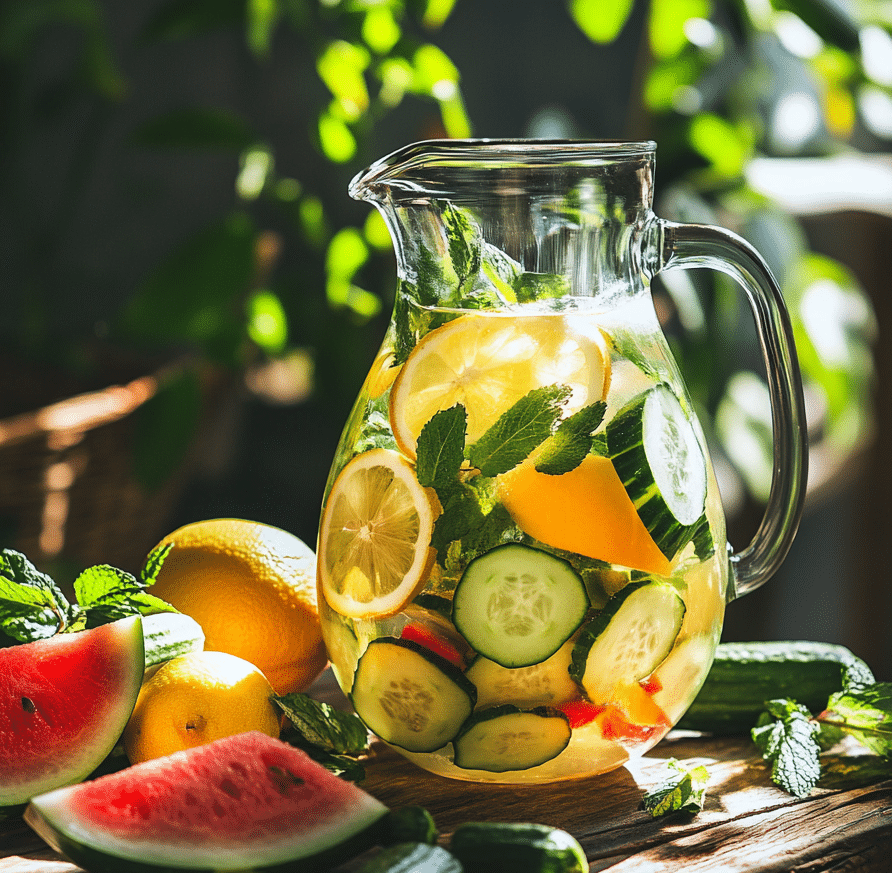 how to make detox drink for summer with fresh fruits