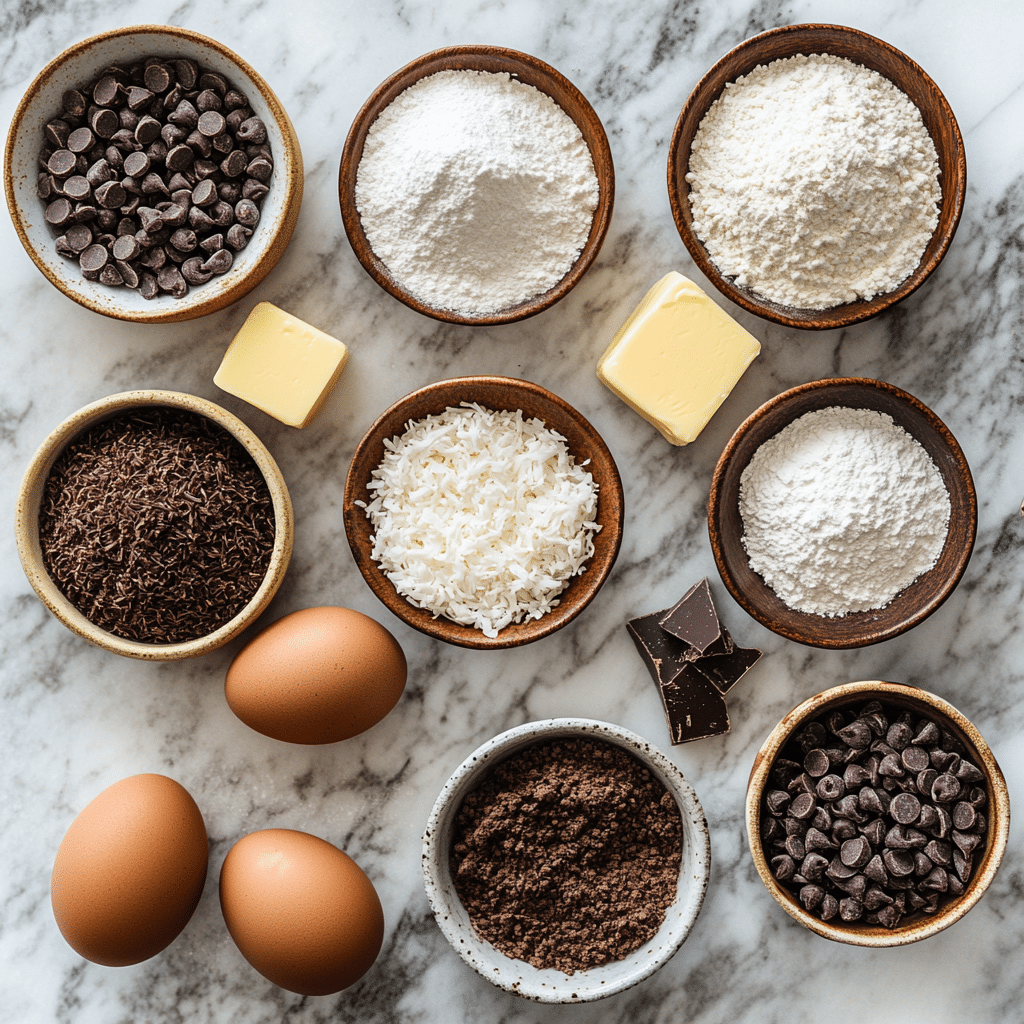 mounds cake recipe ingredients layout