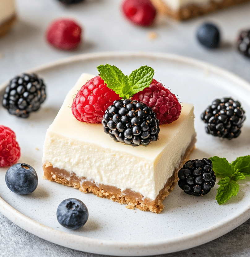 No‑Bake Cheesecake Bars