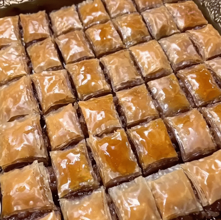 Baklava recipe with pistachios and syrup