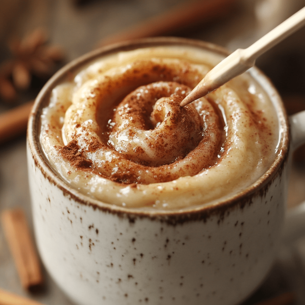 adding cinnamon swirl to keto mug cake