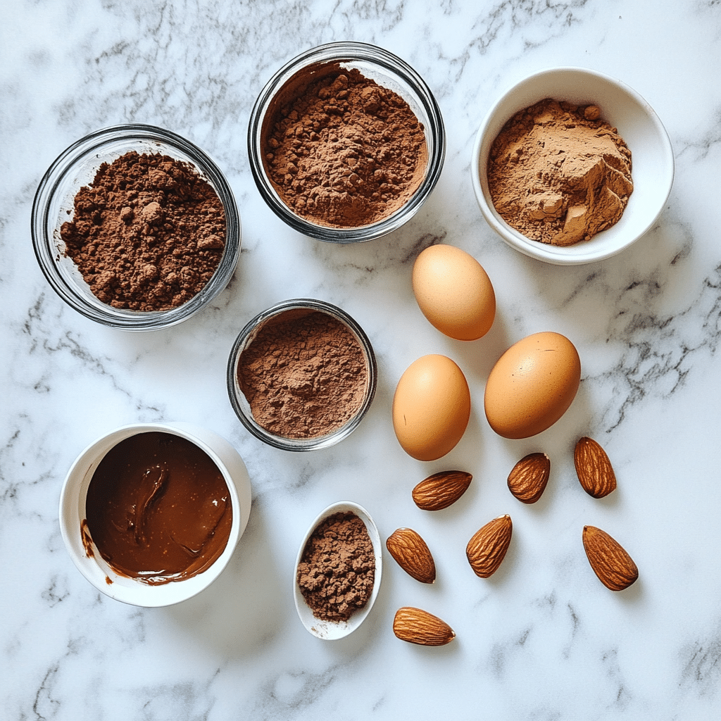 protein brownie ingredients layout