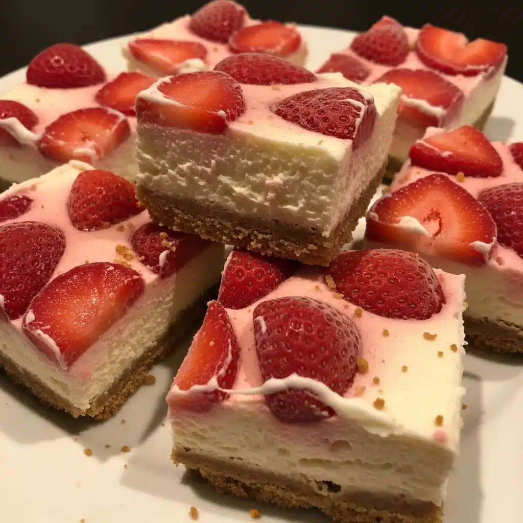 Frozen Strawberry Cheesecake Bars
