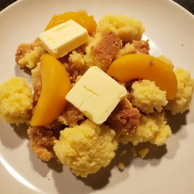 Peach Cobbler Dump Cake Easy