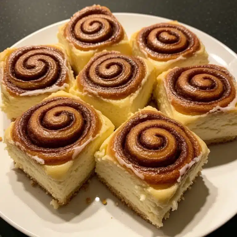 Cinnamon Roll Cheesecake Bars
