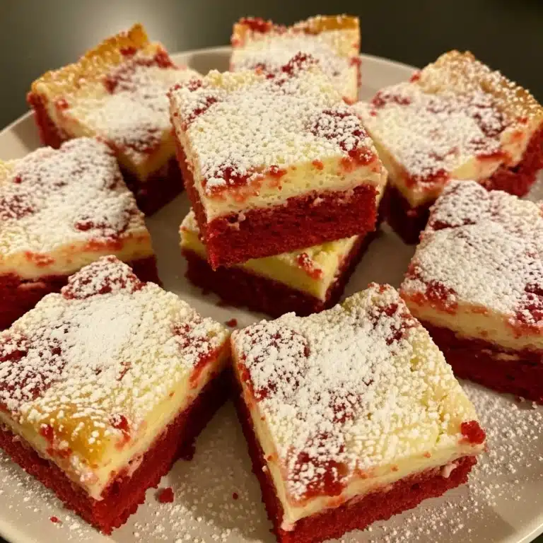 Red Velvet Gooey Butter Bars