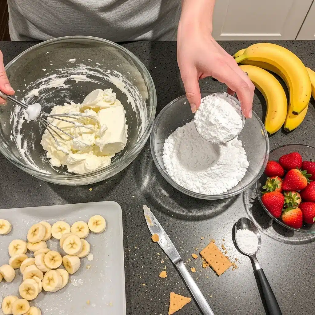 Banana Split Dessert (Layered No Bake)