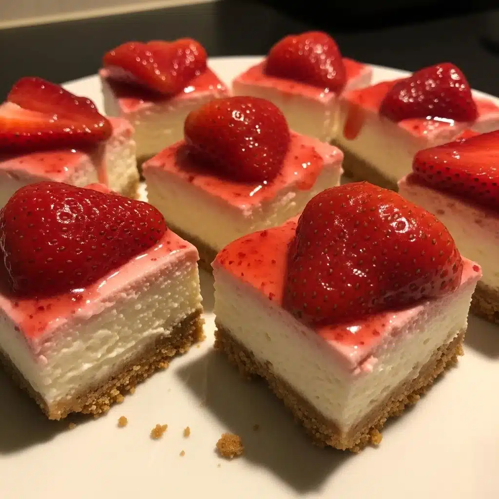 Frozen Strawberry Cheesecake Bars
