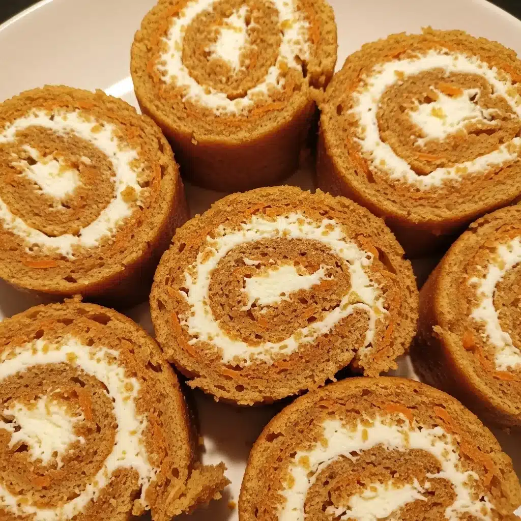 Carrot Cake Roll with Cream Cheese Filling