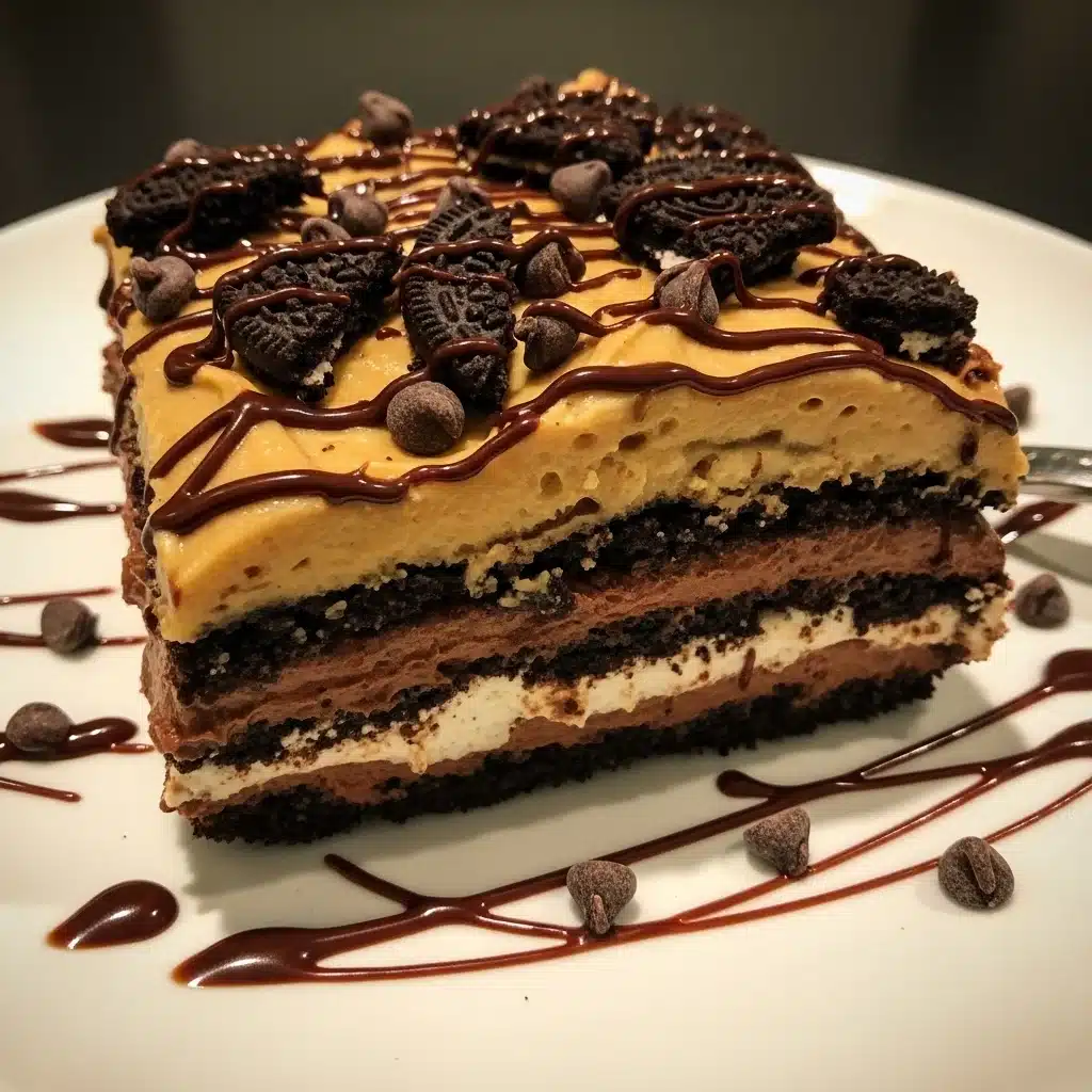 Chocolate Peanut Butter Lasagna Dessert