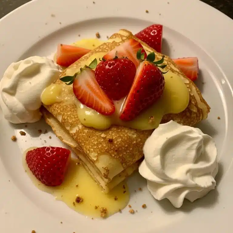 Strawberry Lemon Crepe Cake