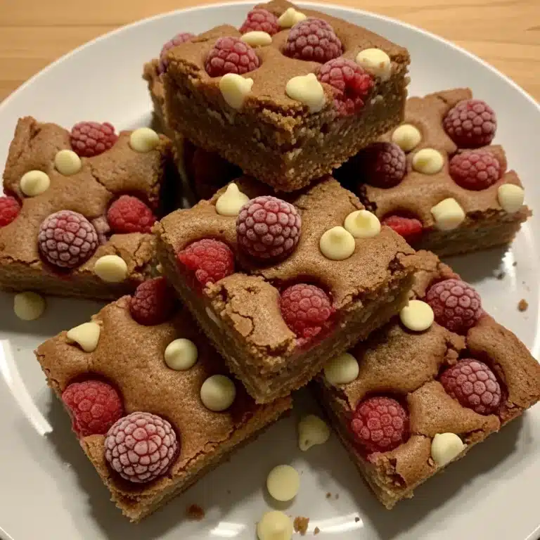 Raspberry White Chocolate Blondies