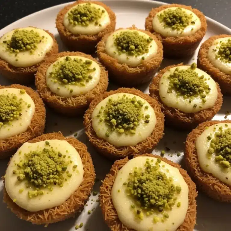Pistachio Kunafa Cheesecake Cups
