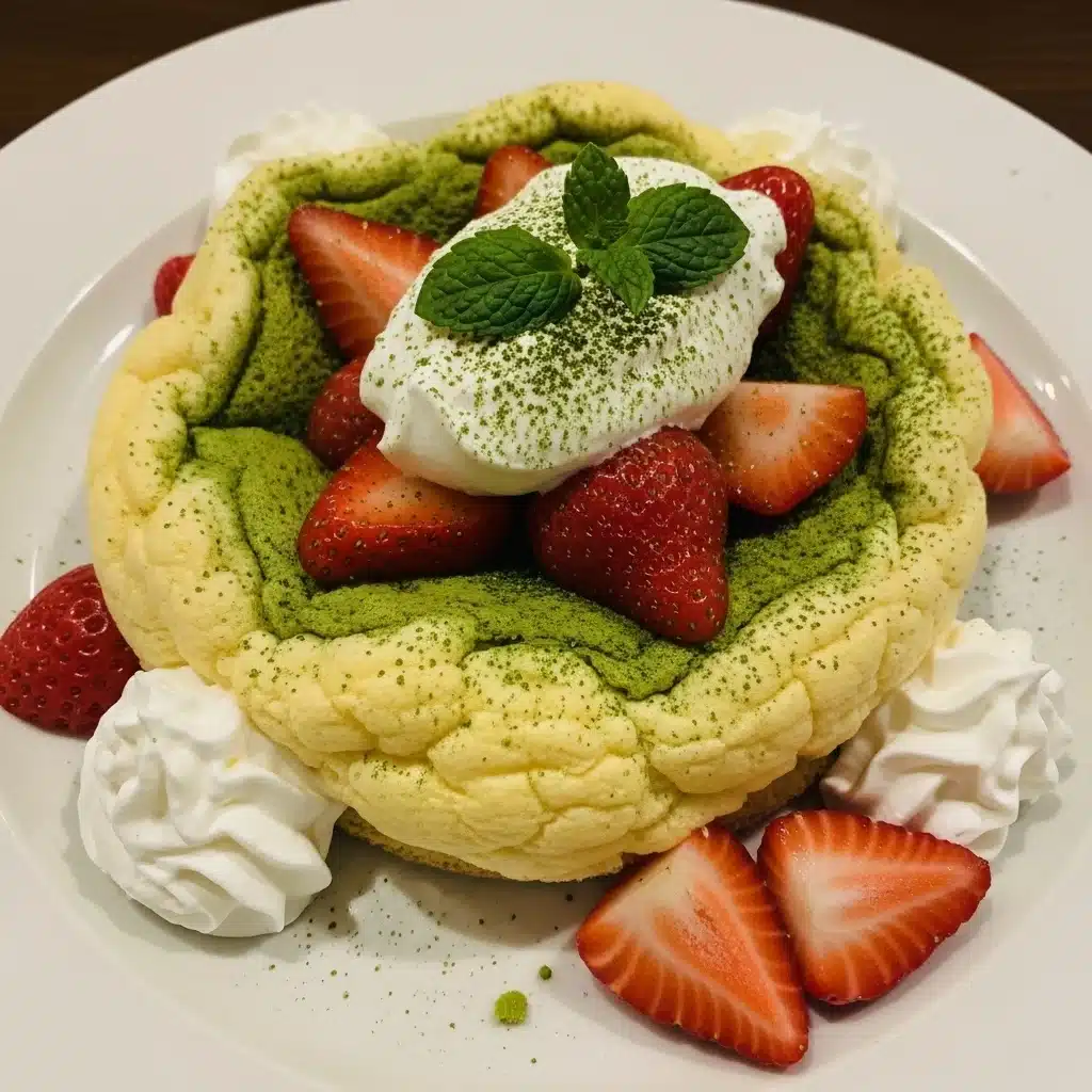 Matcha Strawberry Cloud Cake