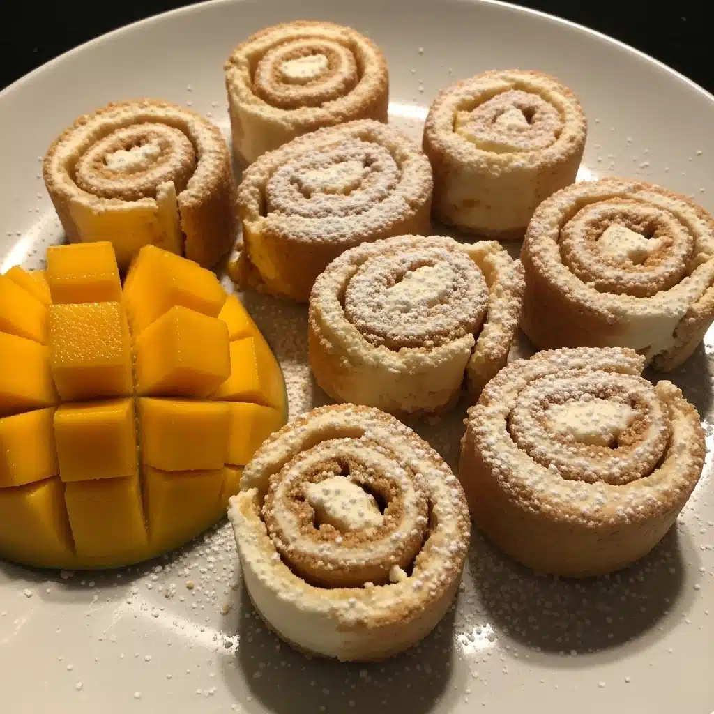 No-Bake Mango Cheesecake Rolls