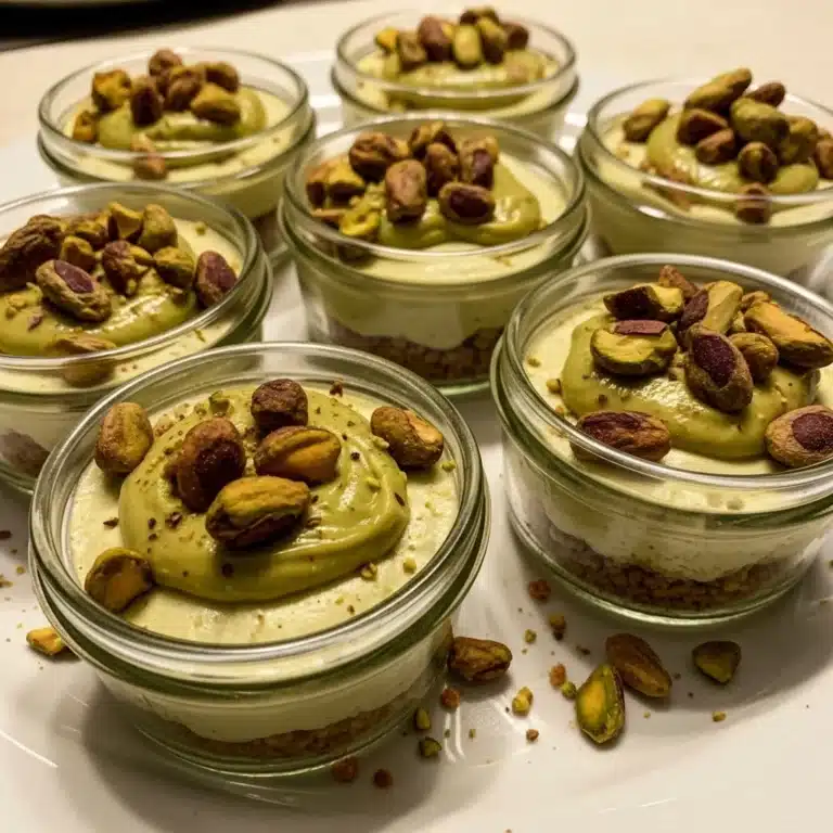 Mini Pistachio Cheesecake Jars