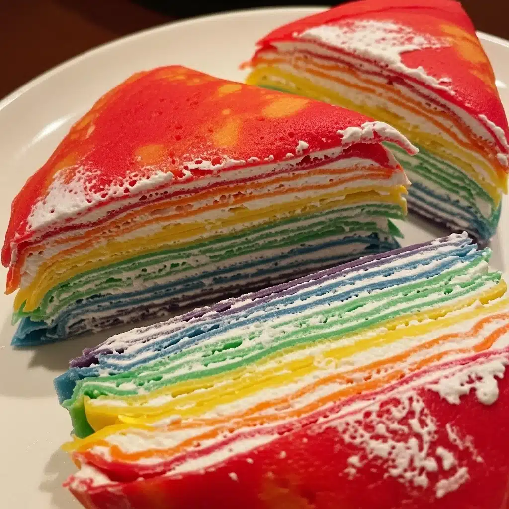 how to make rainbow crepe cake at home easily