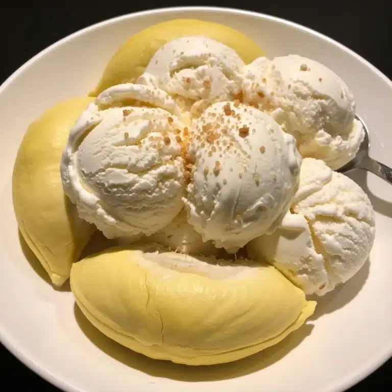 homemade durian ice cream recipe for dessert lovers