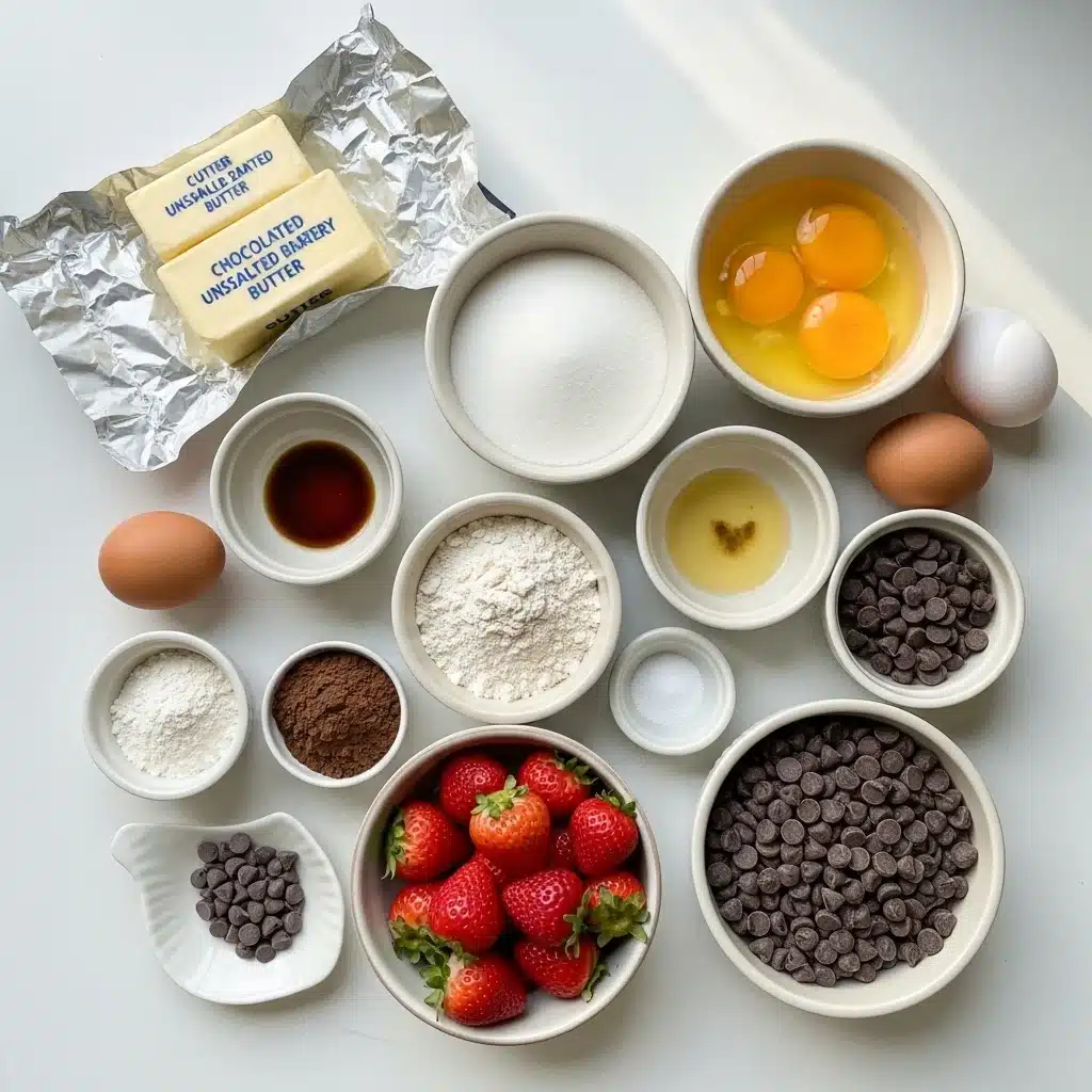 Chocolate Covered Strawberry Brownies