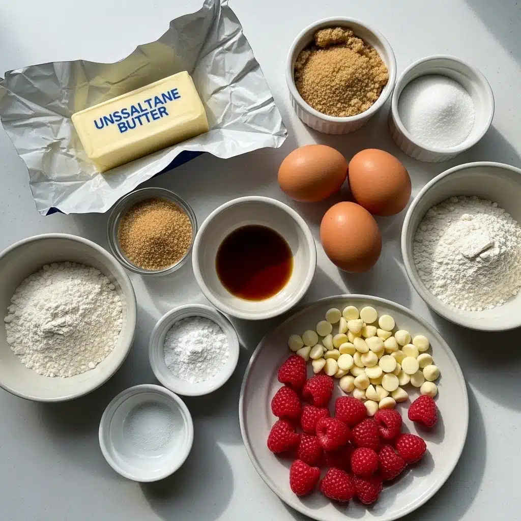 Raspberry White Chocolate Blondies