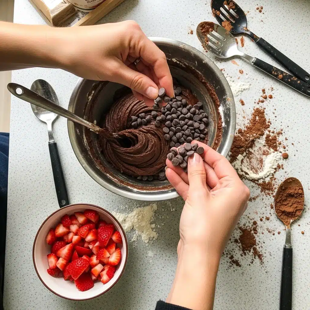 Chocolate Covered Strawberry Brownies