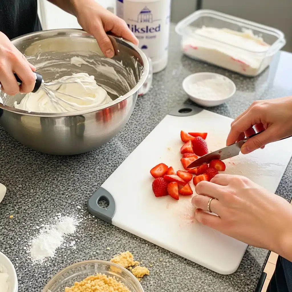 Strawberry Shortcake Icebox Cake