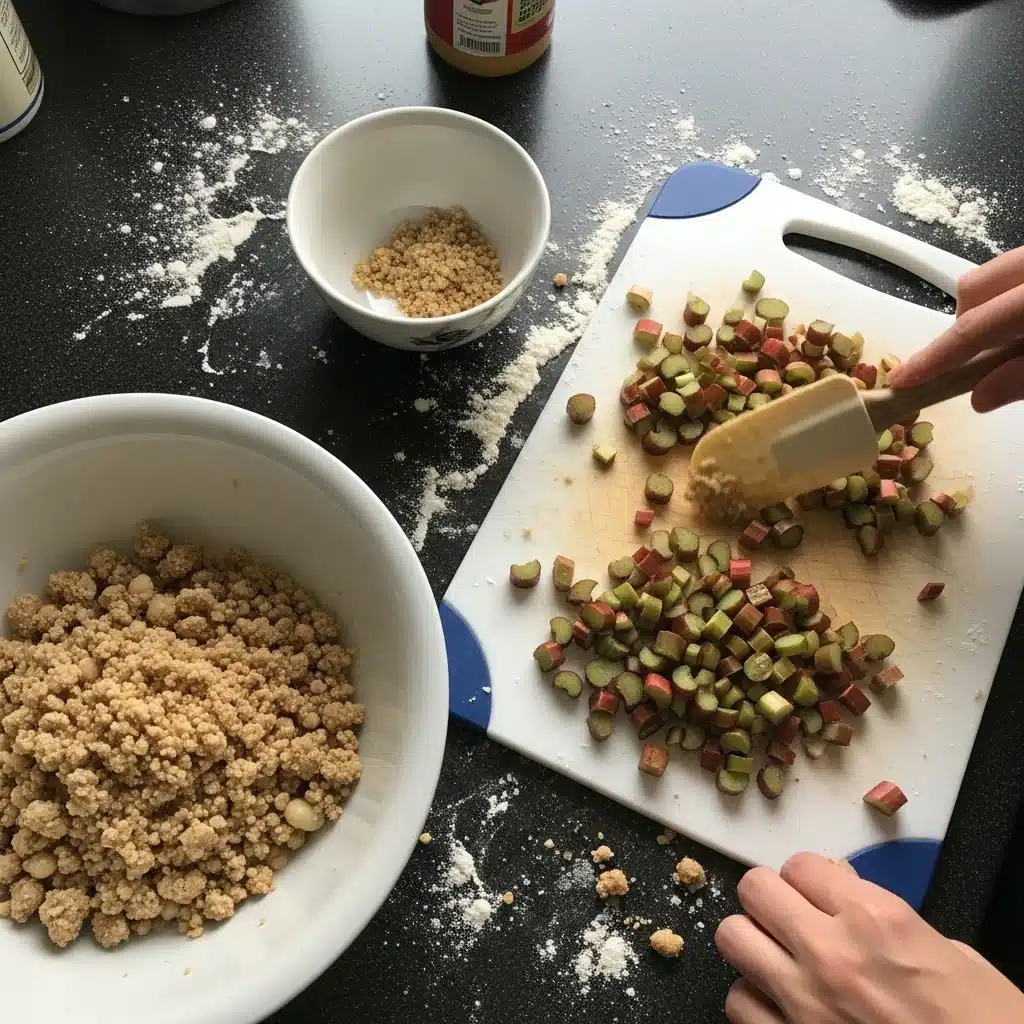 Rhubarb Crumble Bars