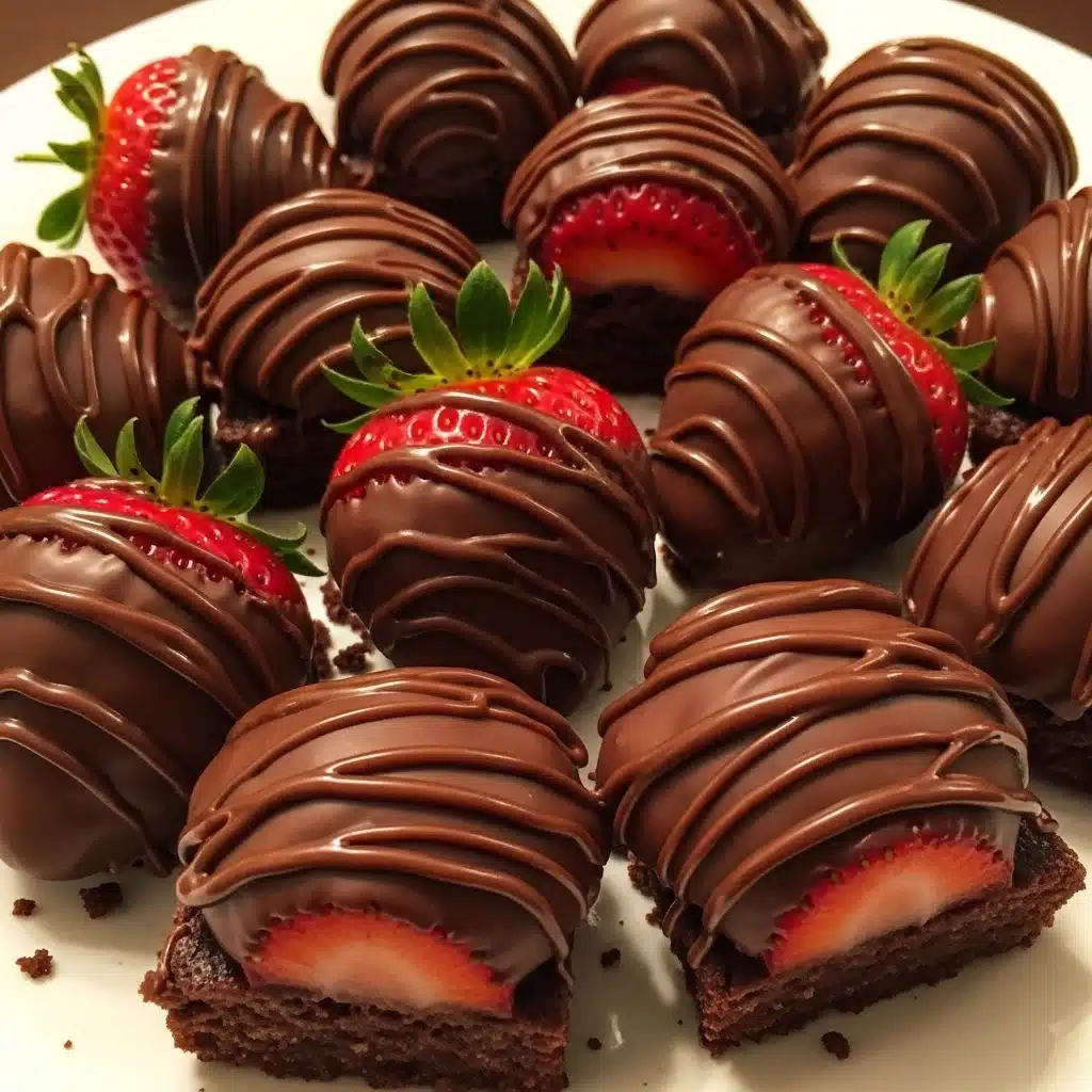 Chocolate Covered Strawberry Brownies