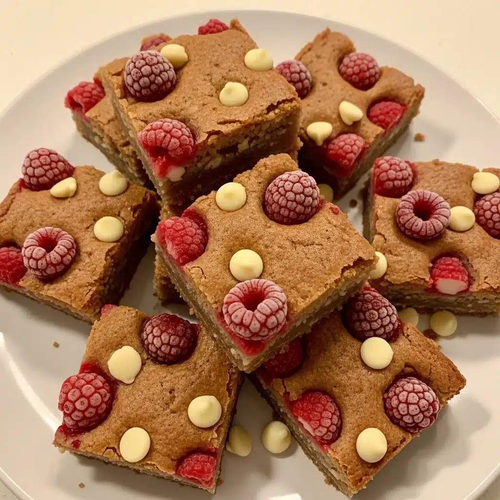Raspberry White Chocolate Blondies