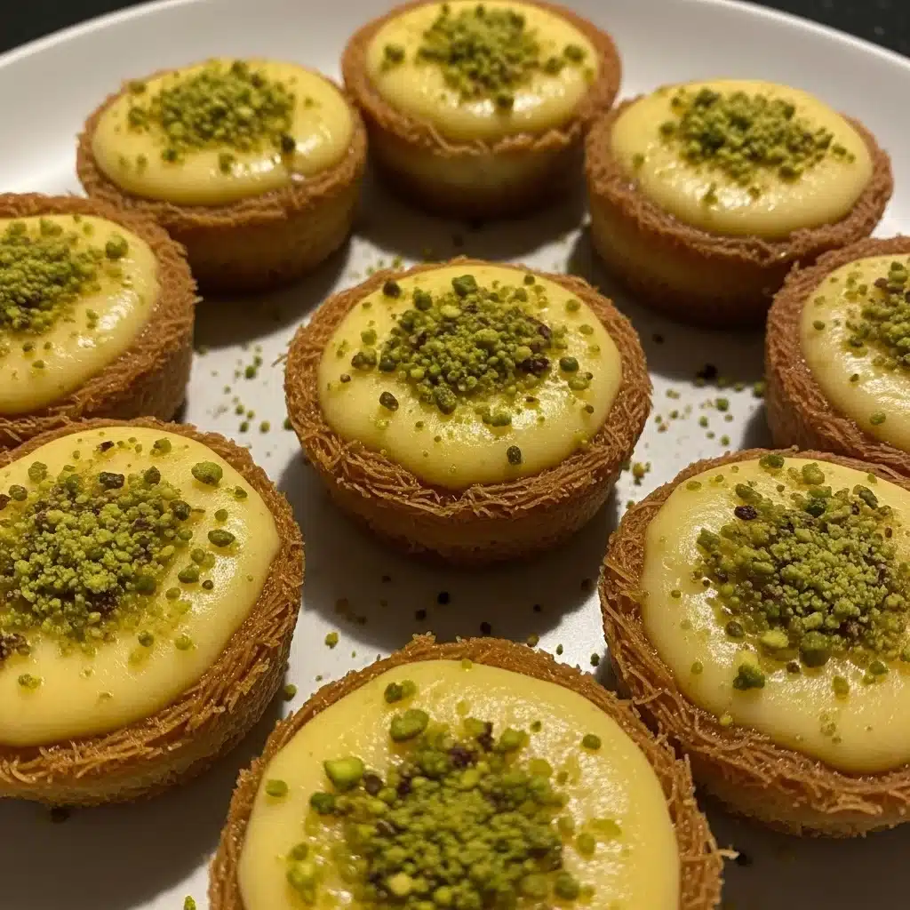 Pistachio Kunafa Cheesecake Cups