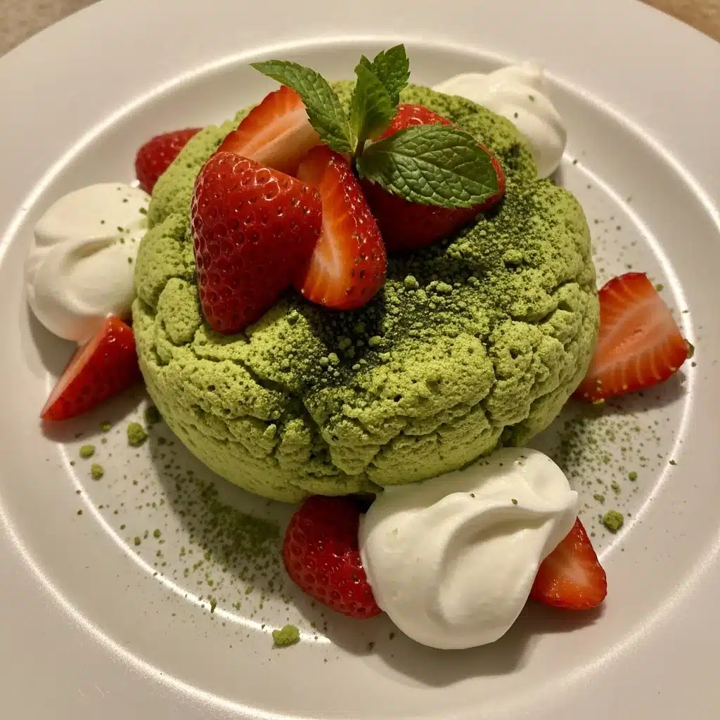 Matcha Strawberry Cloud Cake