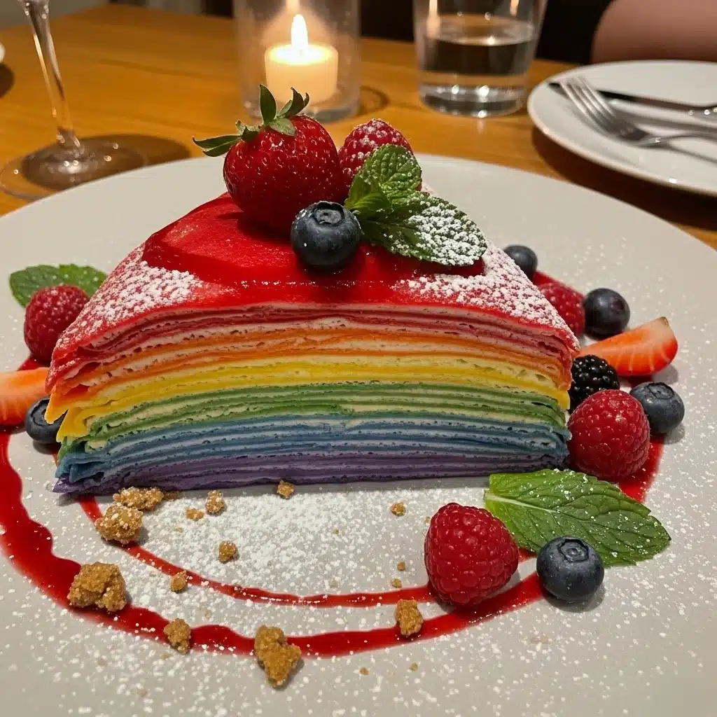 how to make rainbow crepe cake at home easily