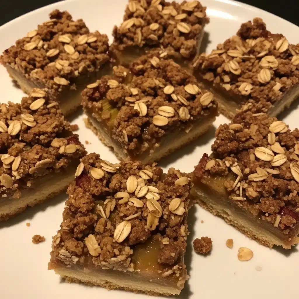 Rhubarb Crumble Bars